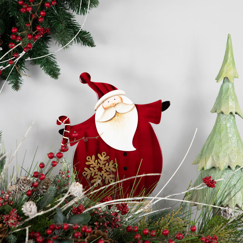 Décoration de Noël 12 po Père Noël avec canne en bonbon