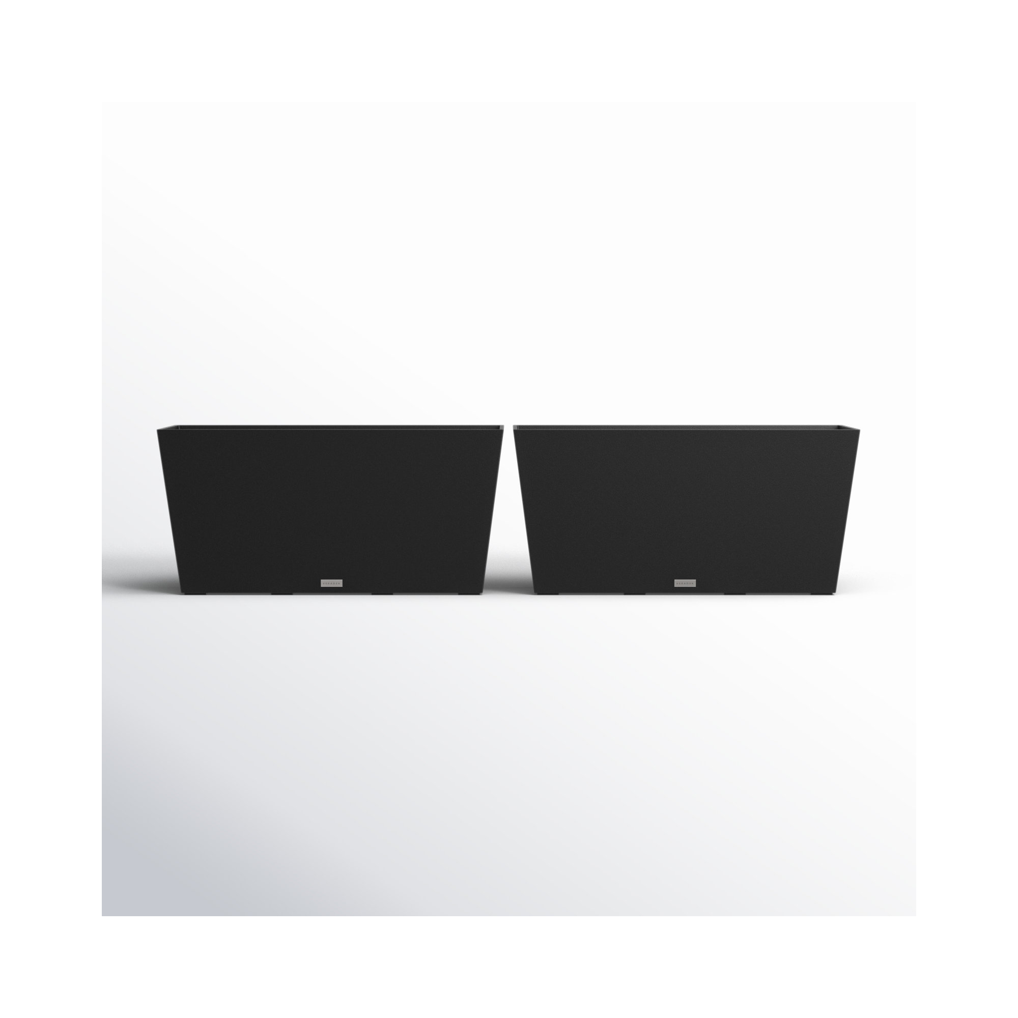 Pure Series Midori Planter, 15.25" H x 31" W x 10" D, Black, 2