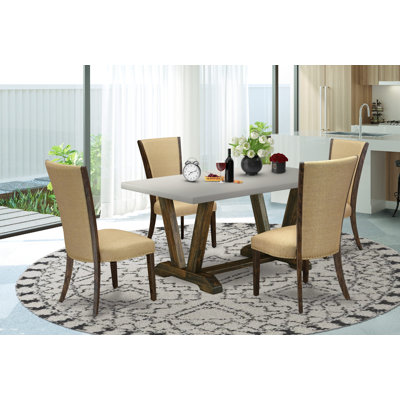 Solid Wood Solid Wood Top Trestle Dining Set