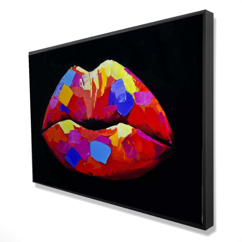 "Coloré rouge à lèvres" sur toile