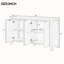 Console de rangement avec armoire, tablettes réglables-1213318336