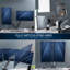 Pneumatic Arm Dual Monitor Desk Mount