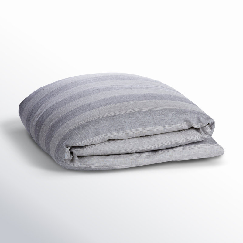 Drake Industrial Hand Woven Striped Duvet Cover, King Duvet Cover