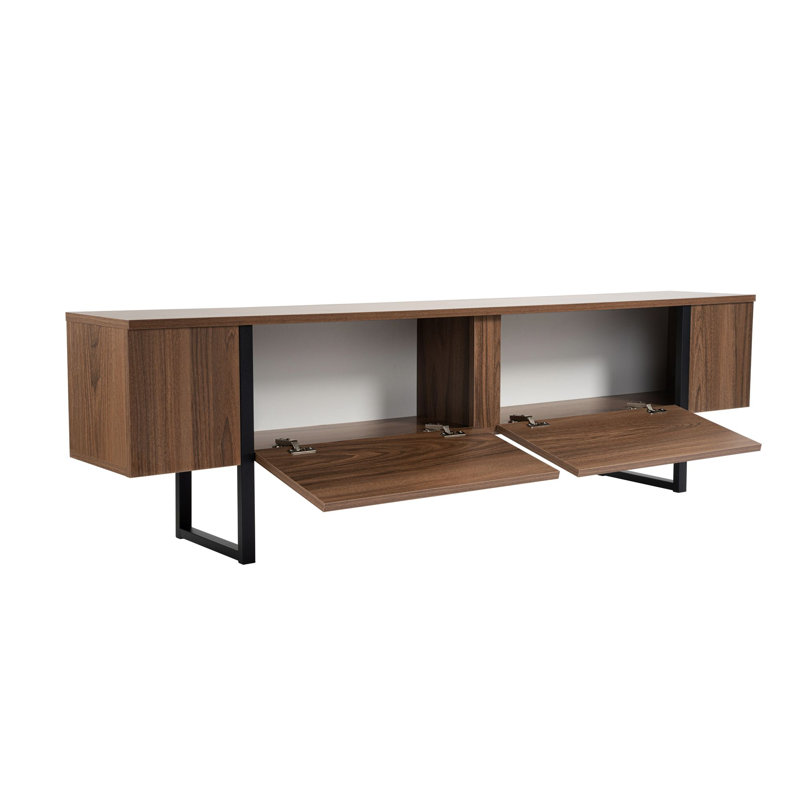 Teiah TV Stand, Walnut/ Black