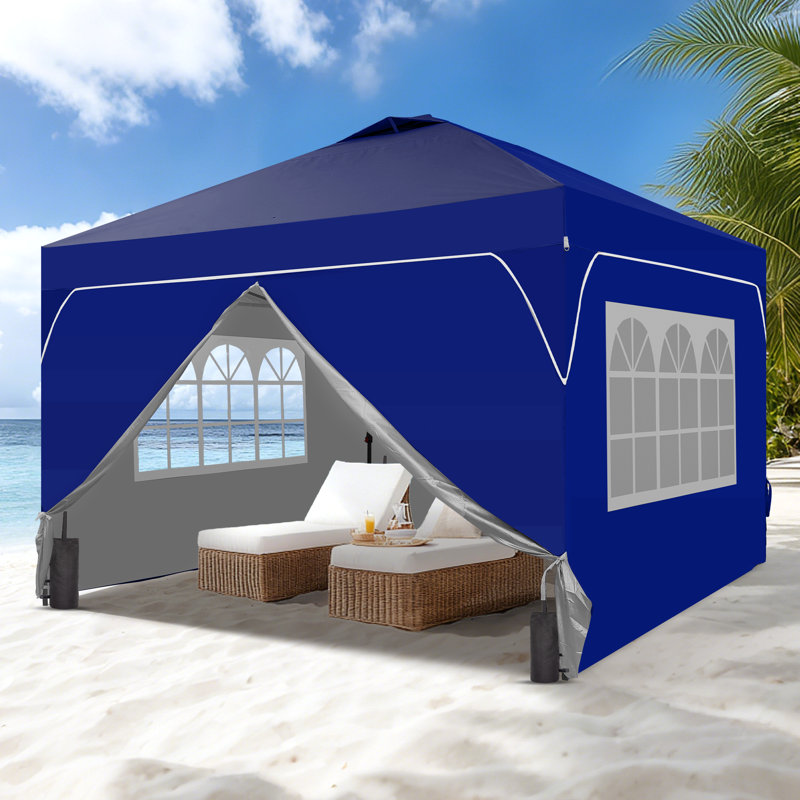 One-Push Set Up Canopy Tents, 10 (ft.) x 10 (ft.), Navy Blue