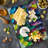 Ambesonne Crayon Cutting Board Large Size Assorted Colorful Crafts Multicolor