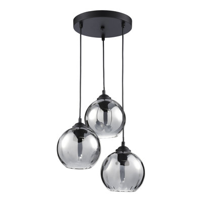 Adelina 3 - Light Black Cluster Pendant