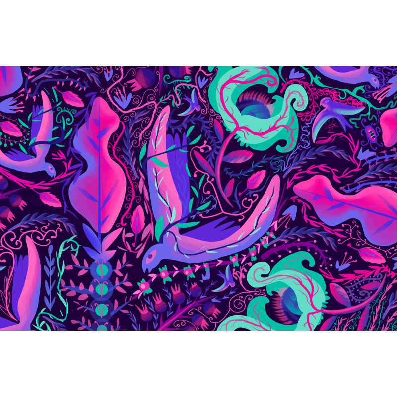 Seamless Pattern Of Birds by Dusan Stankovic - Wrapped Canvas Print, 61cm H x 91cm W