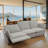 Emilio 116.14" Modular Power Inclining Sofa Sofa with headrest, stain-resistant Corduroy fabric, 5-zone lumbar support