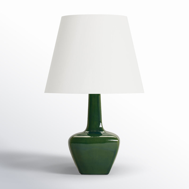 Diogo Table Lamp, Green, 28" H x 18" W x 18" D
