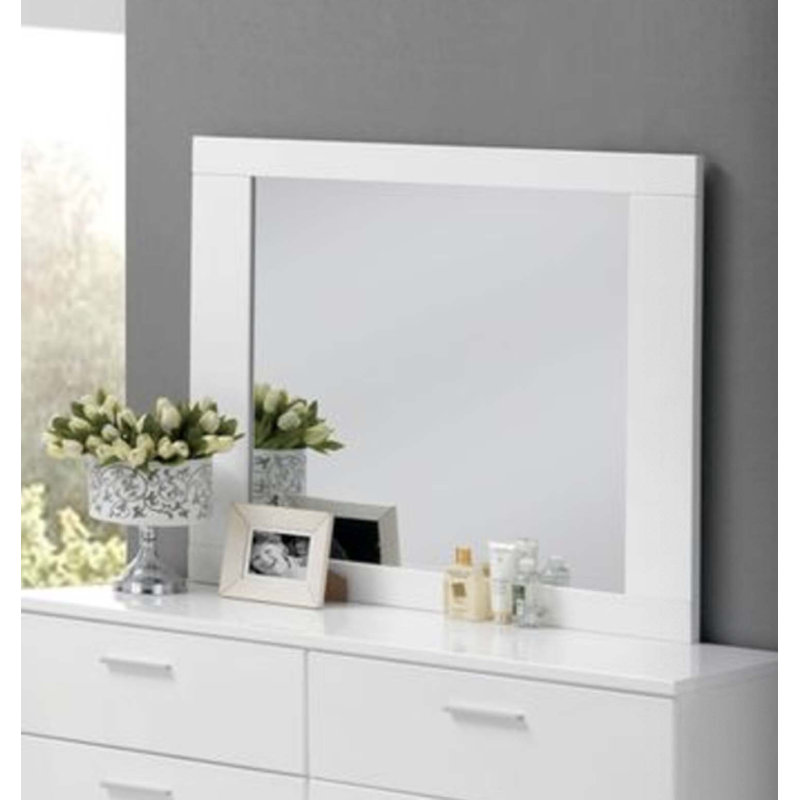 Lorimar White Finish Mirror
