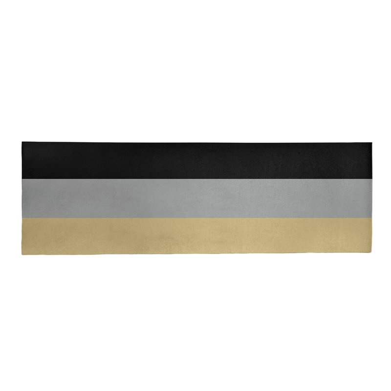 Tapis doré/gris, Tapis de couloir 2 pi 6 po x 8 pi