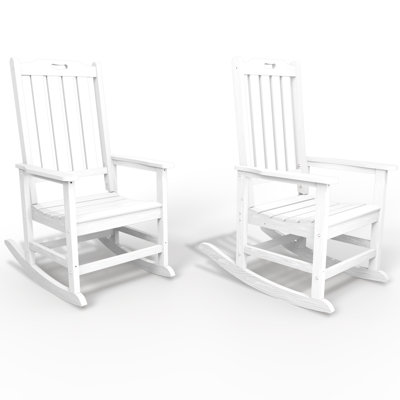 Ensemble de 2 chaises berçantes Dareona HDPE Adirondack