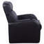 Fauteuil inclinable noir rembourré avec porte-gobelet
