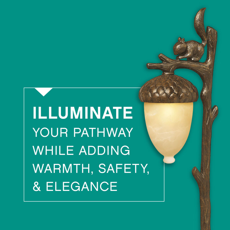 Regency Bronze LED Pathway Light with Champagne Glass