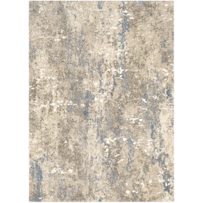 Madison Avenue Machine-Woven Blue/Beige/Gray Area Rug, Rectangle 2' x 3'