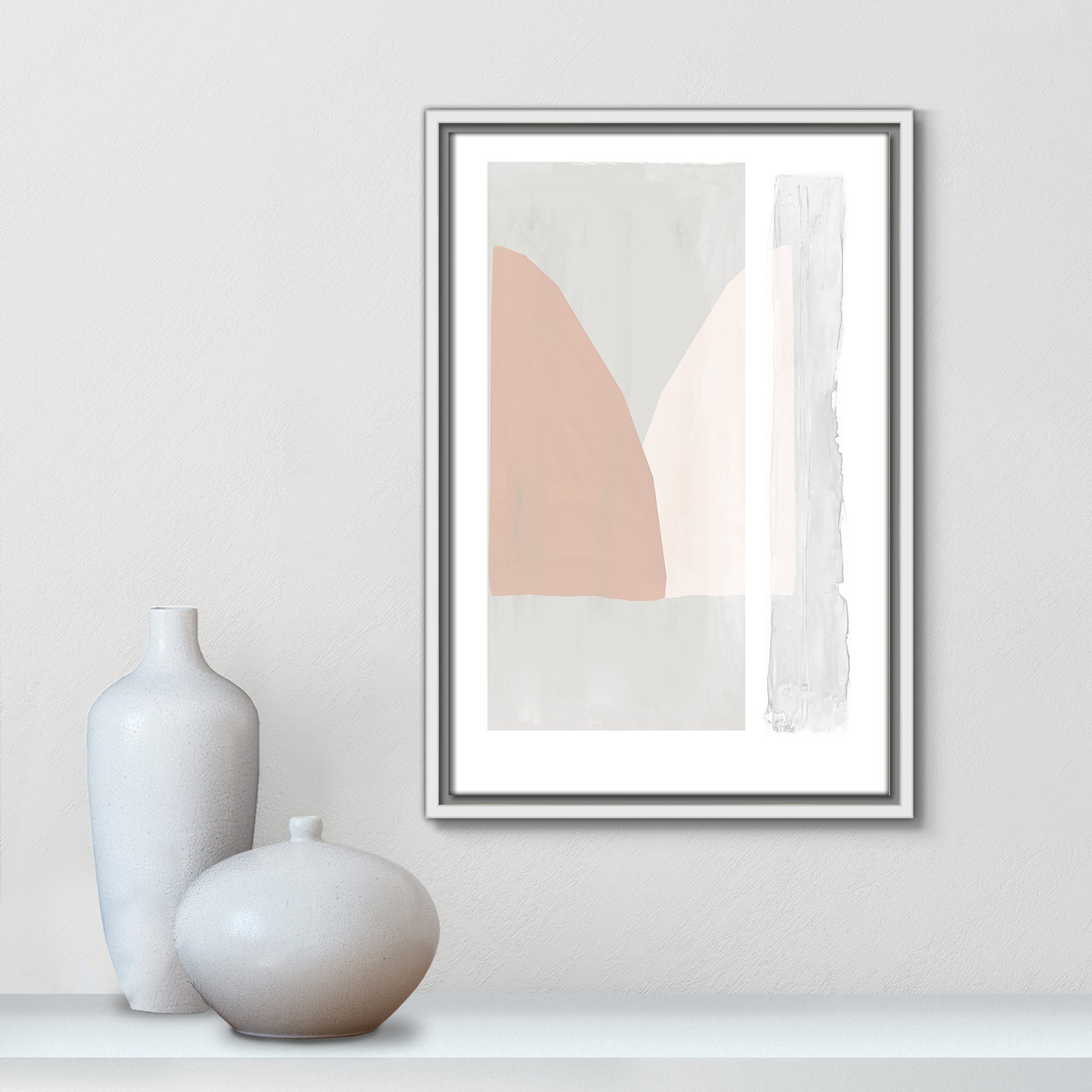 Soft and Light - Painting Print, White Framed Canvas, 19.5" H x 13.5" W x 2" D
