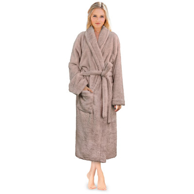 Lamartine Fleece Girl / Woman+ Mid-Calf Bathrobe with Pockets