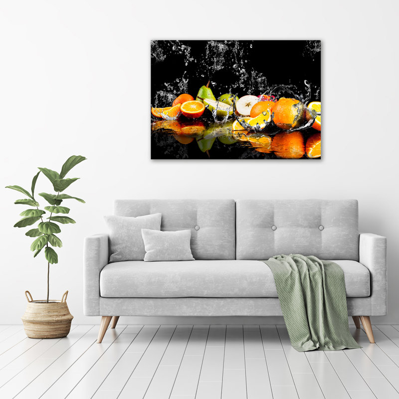 Fruit And Water - No Frame Print on Glass