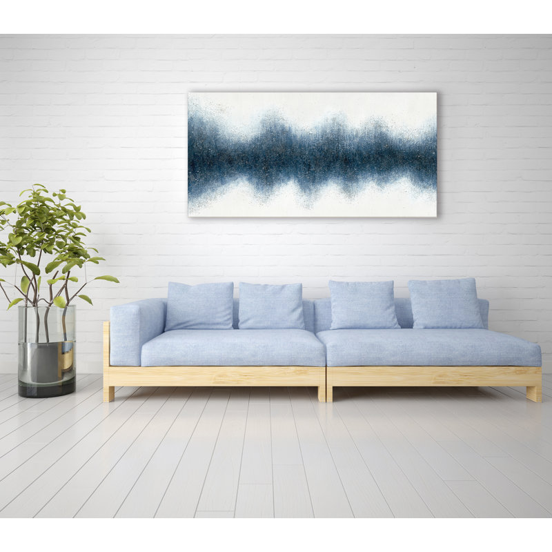 Peinture sur toile tendue, H 27,5 po x l 55 po x P 1,5 po
