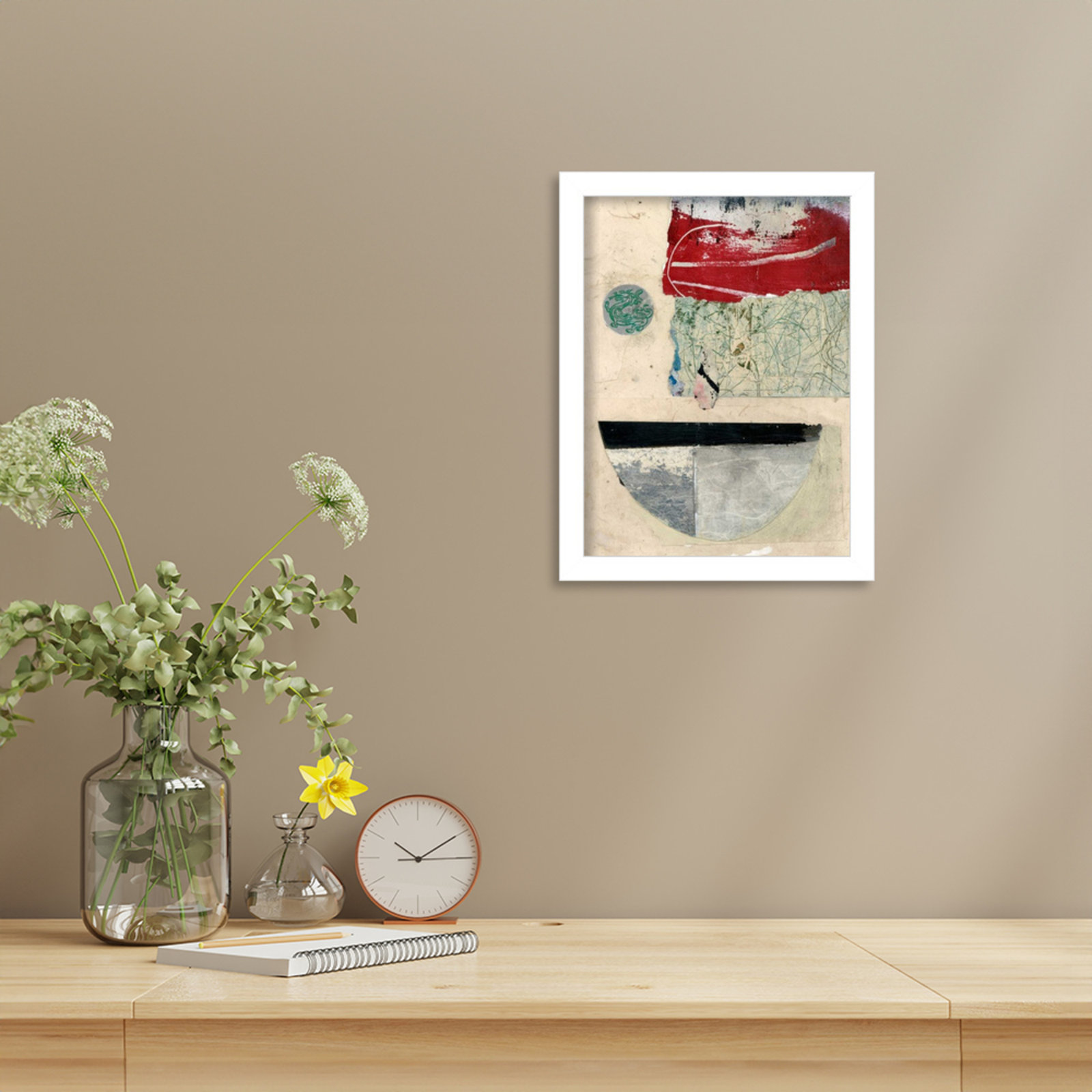 Fresno "Natural Elements No. 2" Print, 13" H x 10" W, White