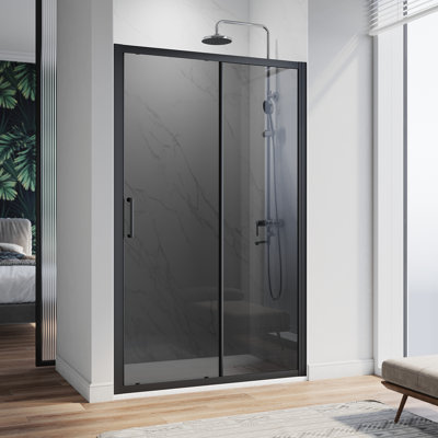 110mm W x 190mm H Hinged Framed Walk In Glass Screens with Glass