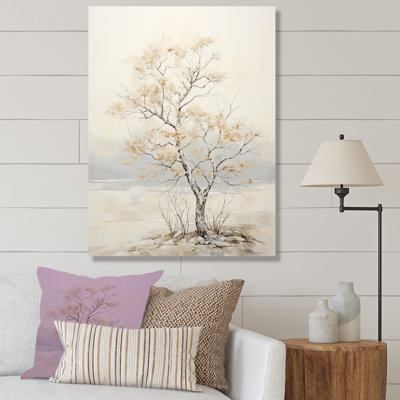 " Minimalism Beige Maple Tree Melody I "