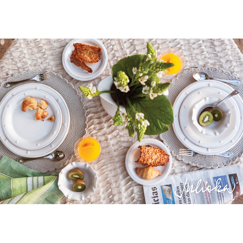 Berry & Thread Side/Cocktail Plate - Whitewash