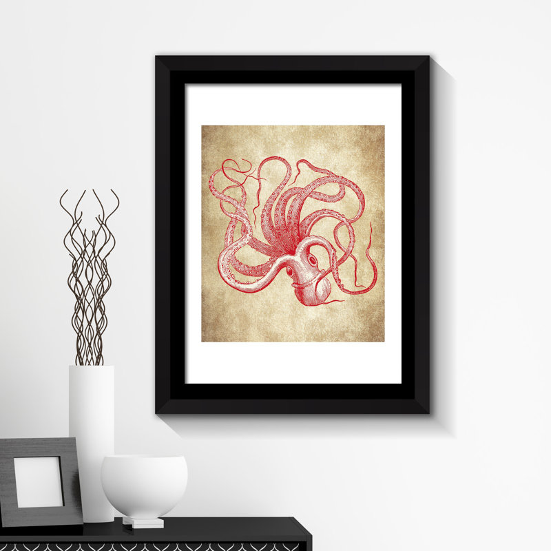 Framed Art 2in1 Octopus Wall Art Poster