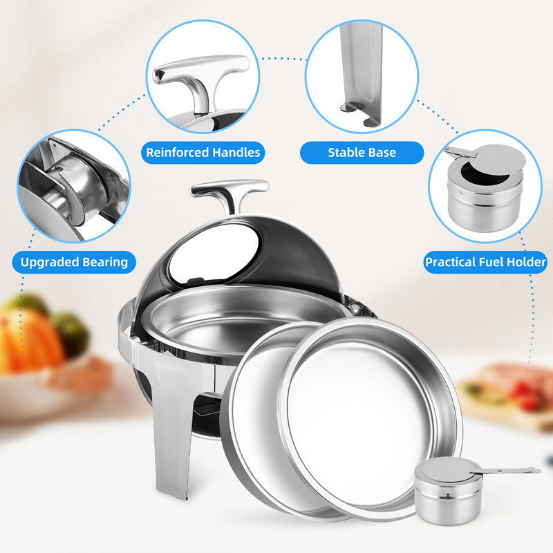 Stainless Steel Round Buffet Accessory