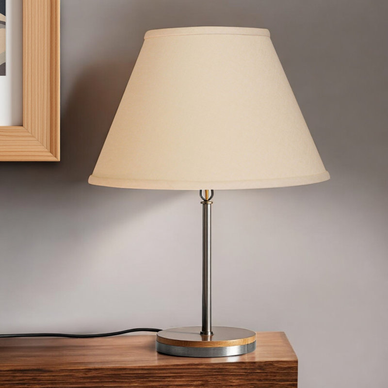 Abat-jour empire en lin beige