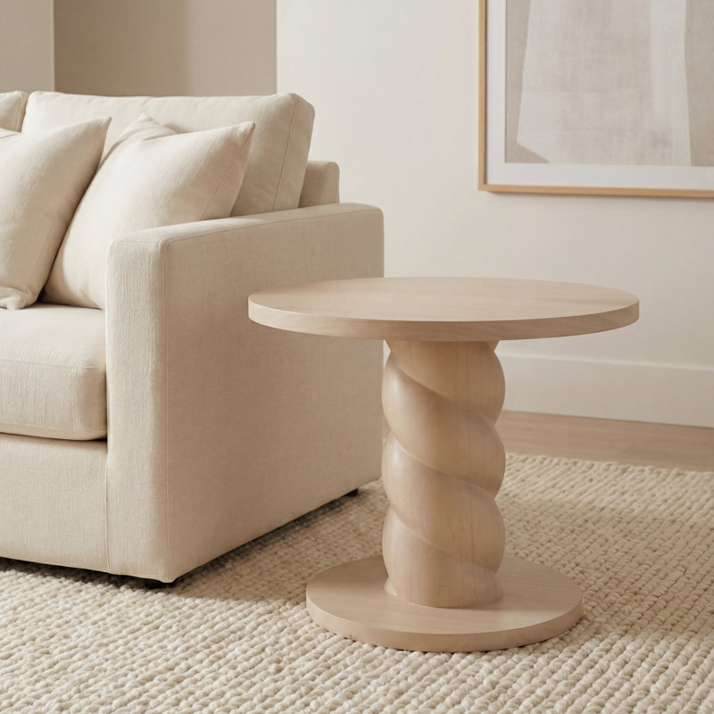Table de bout ronde 21,75 po Olo, Perle
