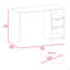 Bureau d'ordinateur Odessa avec tiroir simple et armoires de rangement ouvertes-302862486-302862487