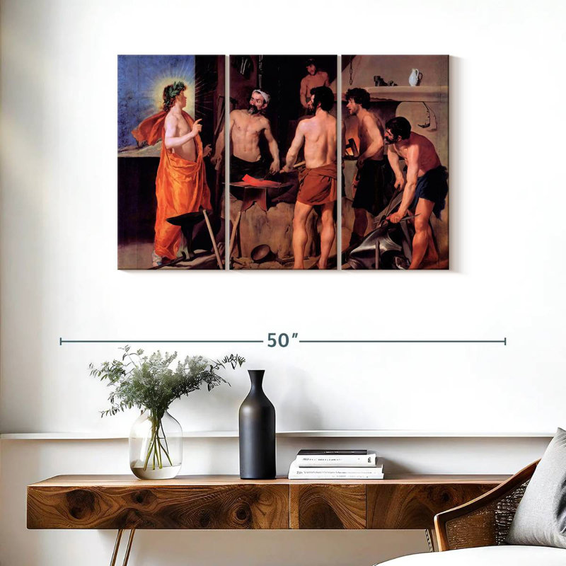 Apollo In The Forge Of Vulcan, 24" H x 38" W