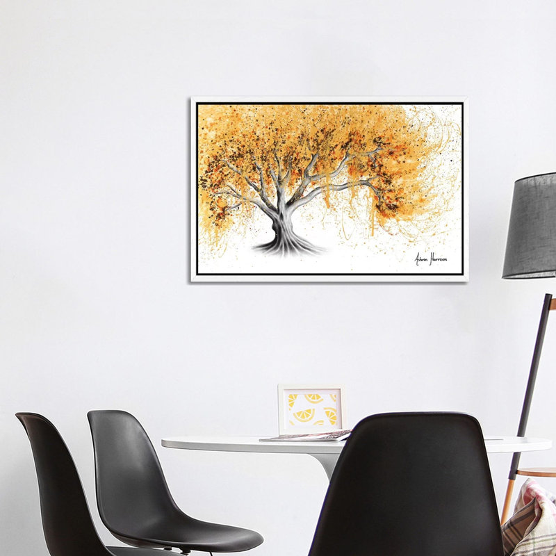 The Golden Tree by Ashvin Harrison - Print on Canvas, White Framed, 101.6 cm H x 66.04 cm W