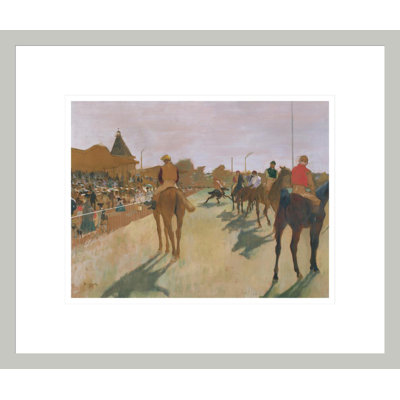 «The Parade or Race Horses in the Stands» par Edgar Degas, impression giclée encadrée
