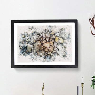 Rocks Watercolour - Picture Frame Graphic Art Print