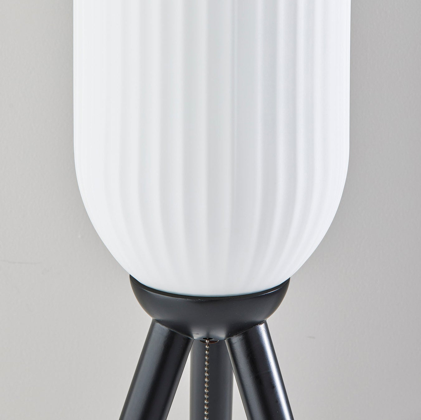 Lapka Solid Wood Tripod Lamp, Black