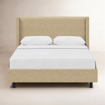 Hanson Upholstered Wingback Platform Bed