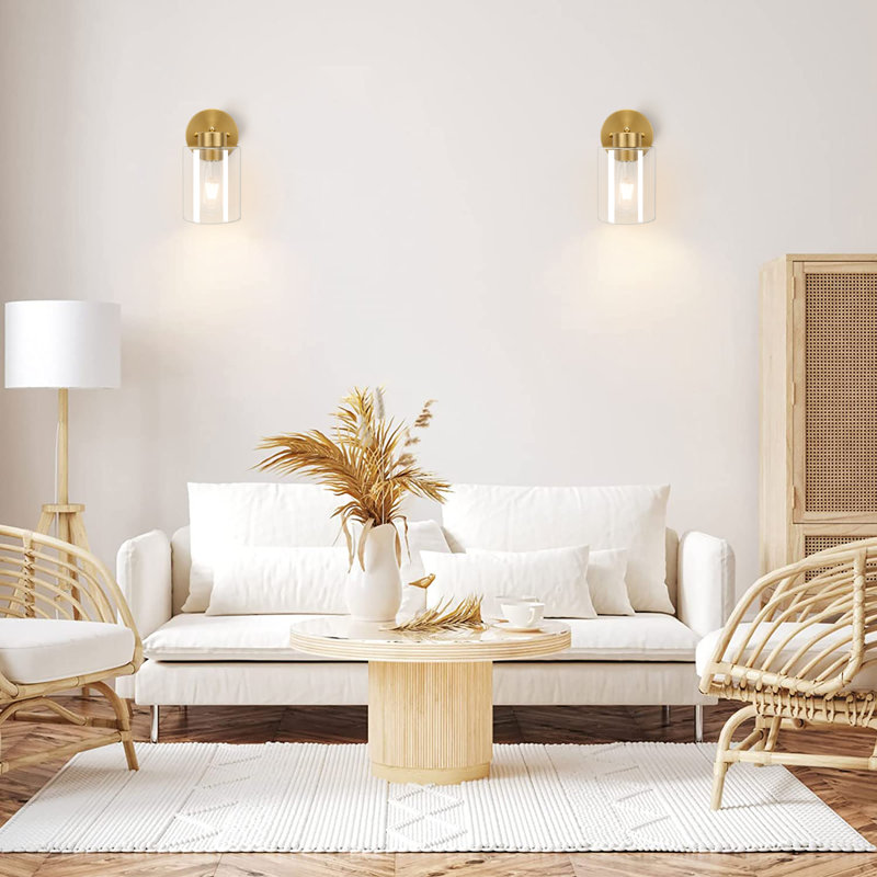 Essix Armed Sconce, Gold, Clear