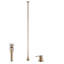 Robinet de lavabo de salle de bain monocommande de 63 po en forme de goutte d'eau, à montage au plafond, fini or brossé, avec ensemble de vidange-123131881-61653952