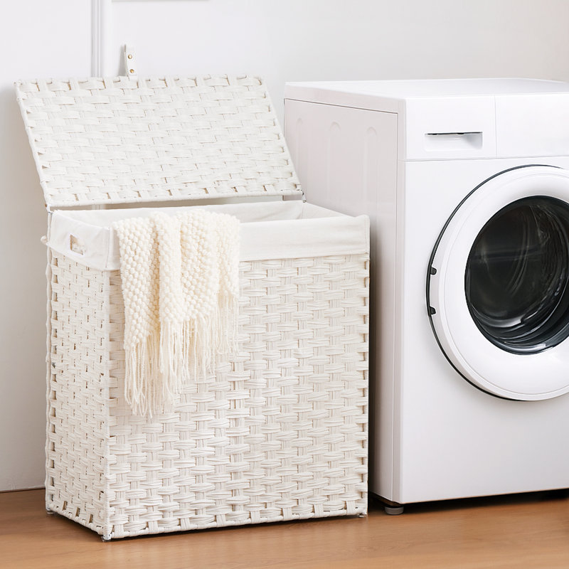 Panier à linge pliable, Blanc