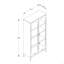 Grande armoire d'appoint à 2 portes avec verre cannelé Luna