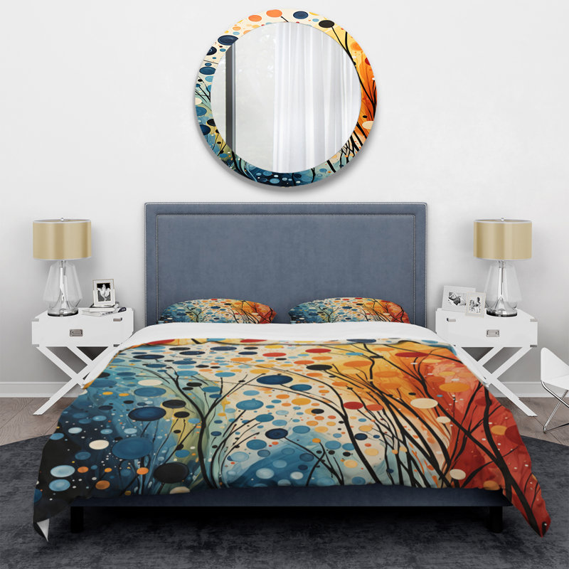 Ensemble de housse de couette en microfibre / polyester Colorful Mid Century
