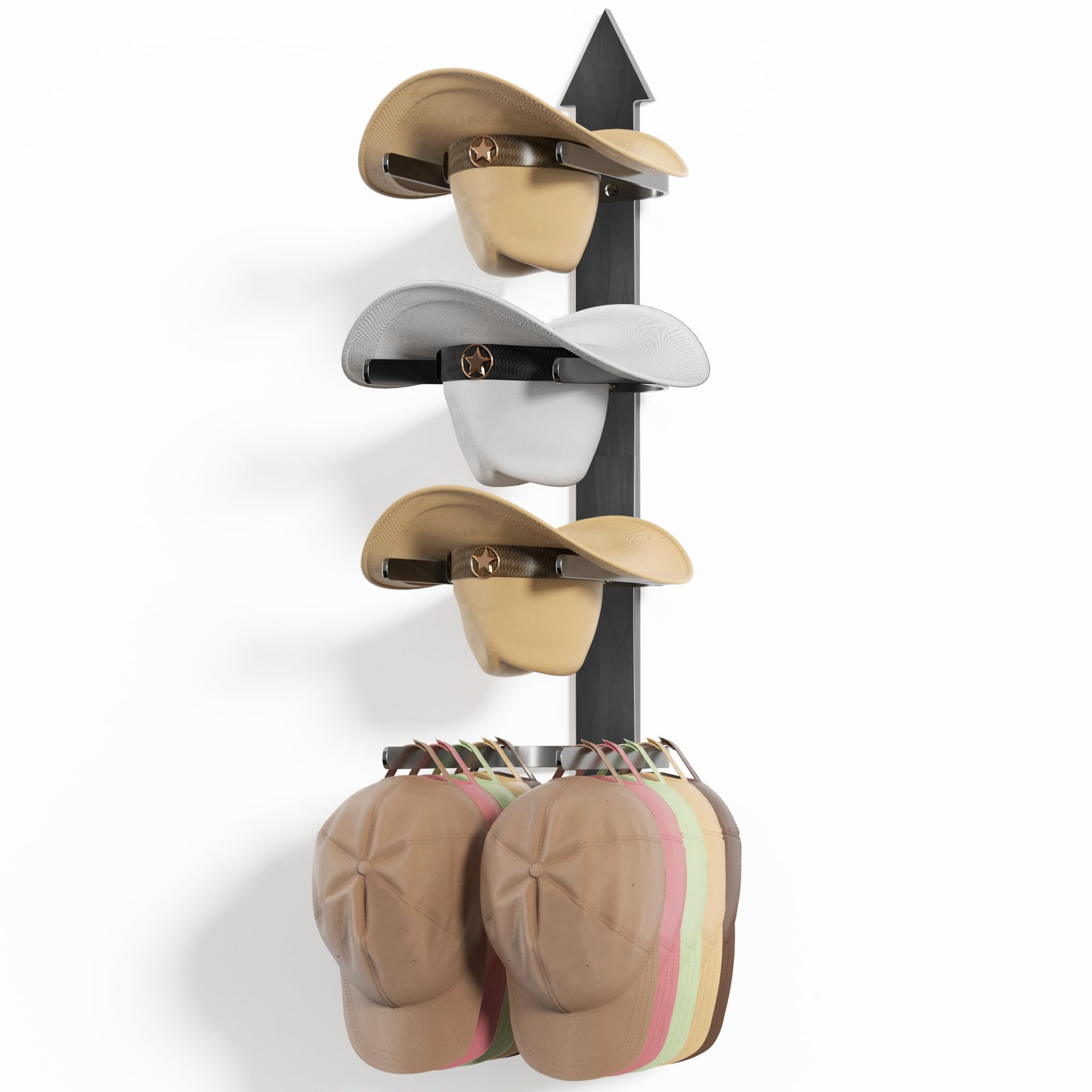 17 Stories Cowboy Hat Rack For Wall, Cowboy Hat Holder Wall Mount