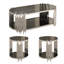 Ensemble de tables basses Sanders Modern Luxury, 3 pièces, base en métal et plateau en verre-129881234