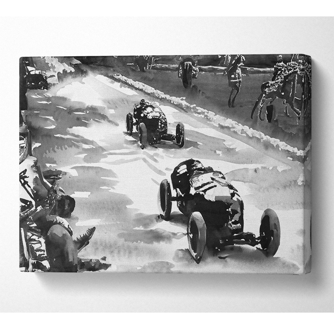 Vintage Formula One Crowd - Kunstdrucke auf Leinwand