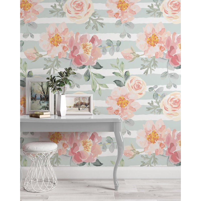 Floral Wall Mural, 48.96" W x 75" L