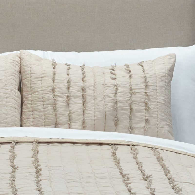 Piper Cotton Blend Striped Sham, Standard