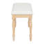 Banc rembourré pour salle à manger, conception rétro, 50,4 pouces, 6 pieds solides, capacité de 330 lb, aspect naturel du bois vieilli
